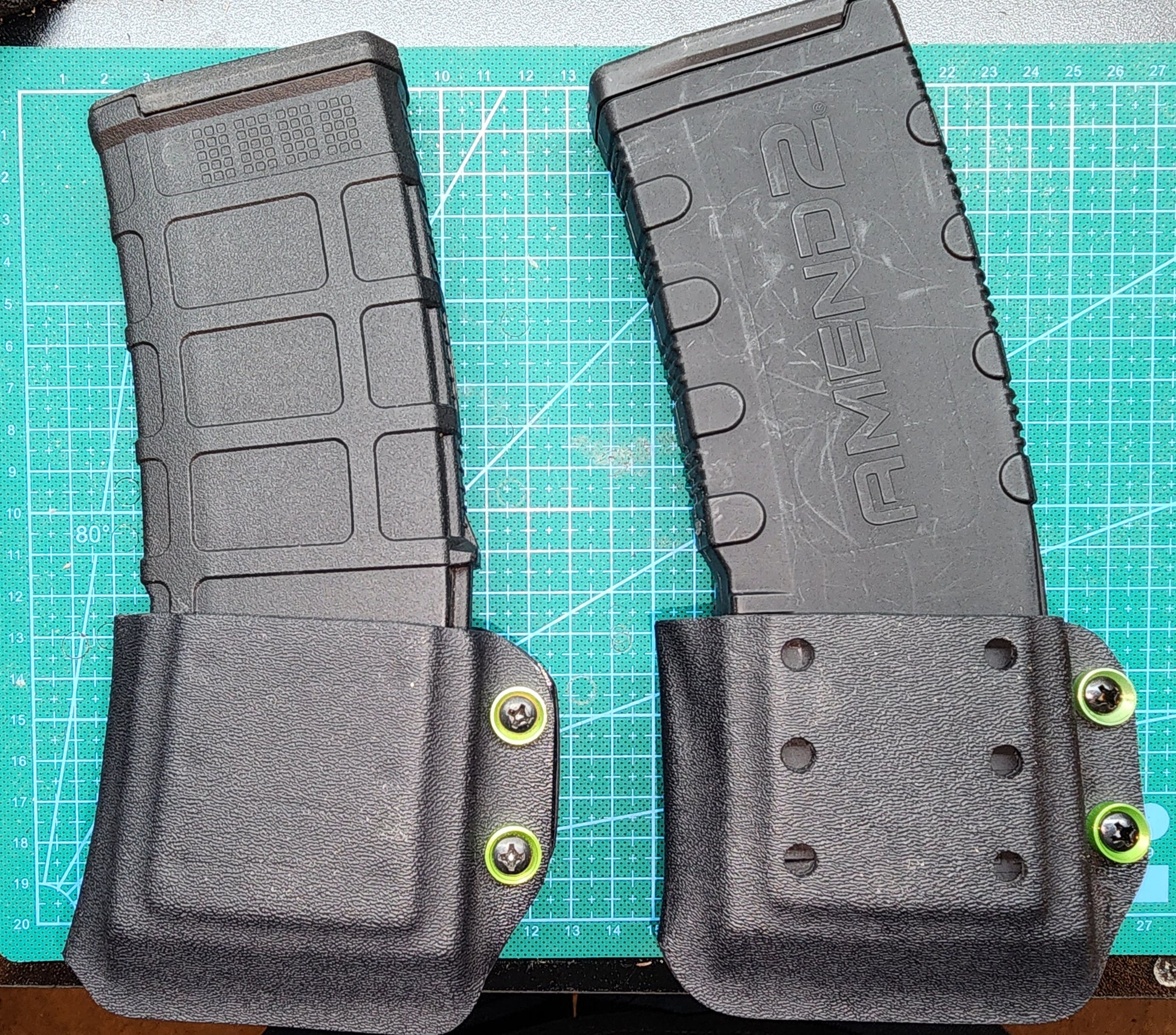 Single Magazine Carriers (No Add-on, left; Add-on, right)